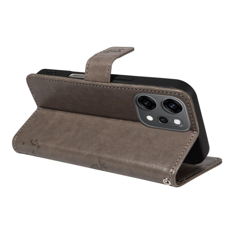 Kožený Kryt Oppo Reno 14 Pro 5g Kočka A Včela