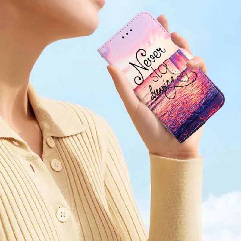 Kožený Kryt Oppo Reno 14 Pro 5g Nikdy Nepřestávej Snít