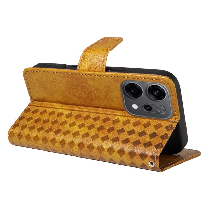 Kožený Kryt Oppo Reno 14f 5g Diamantový Okraj