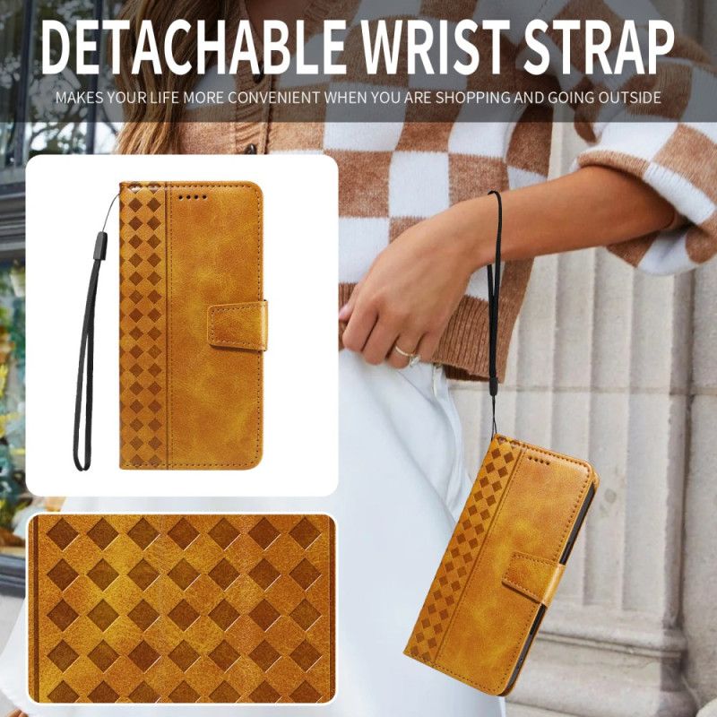 Kožený Kryt Oppo Reno 14f 5g Diamantový Okraj