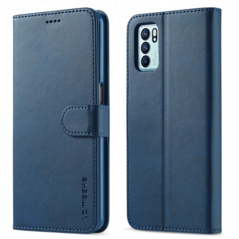 Kožený Kryt Oppo Reno 6 5g Lc.imeeke Kožený Efekt