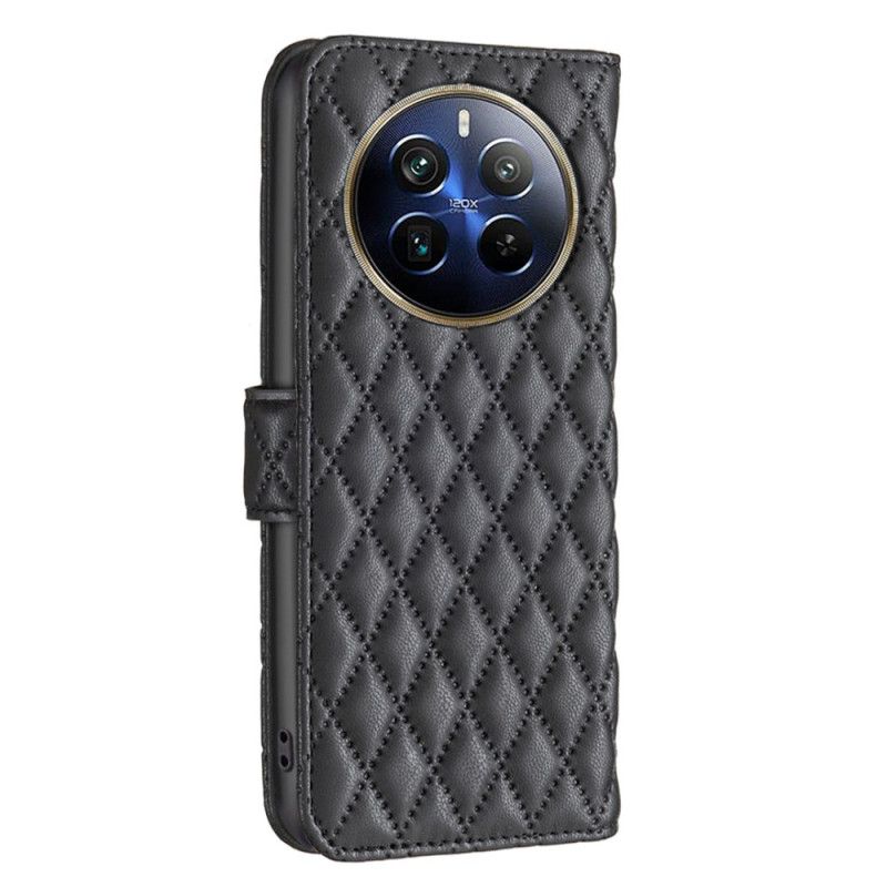 Kožený Kryt Realme 12 Pro / 12 Pro Plus Prošívaná Binfen Color