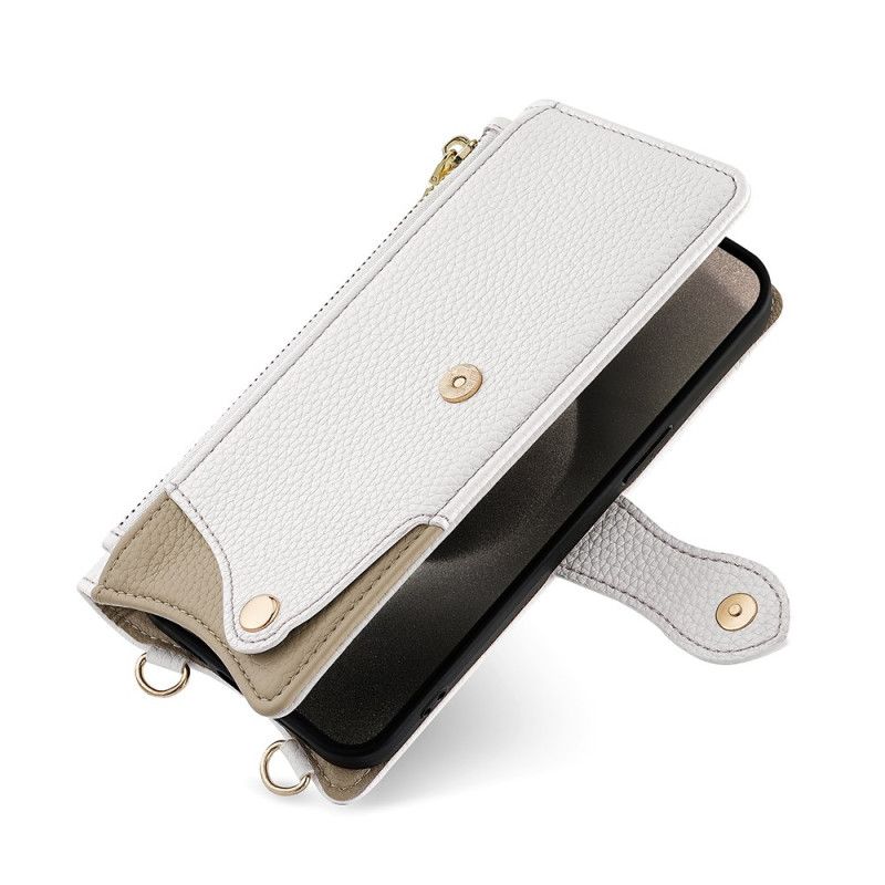 Kožený Kryt Realme 14 5g Design Peněženky S Řetízkem