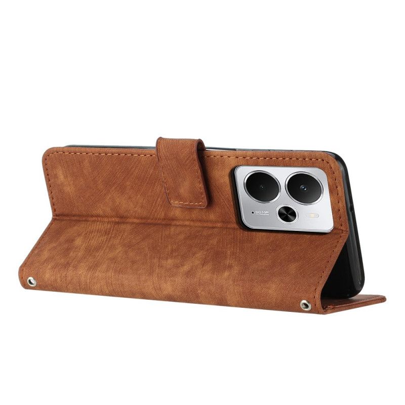 Kožený Kryt Realme 14 5g Linie