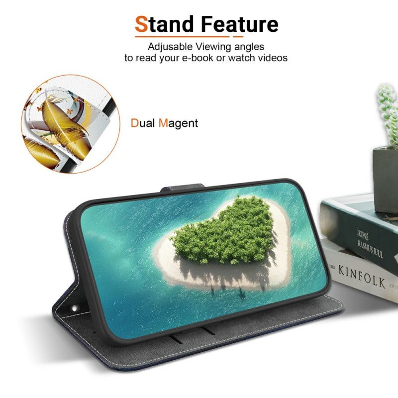 Kožený Kryt Realme 14 5g Peří A Motýli