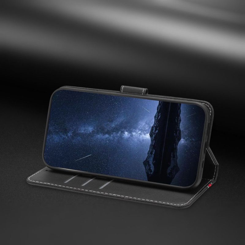 Kožený Kryt Realme 14 Pro 5g Dvoubarevný Lem