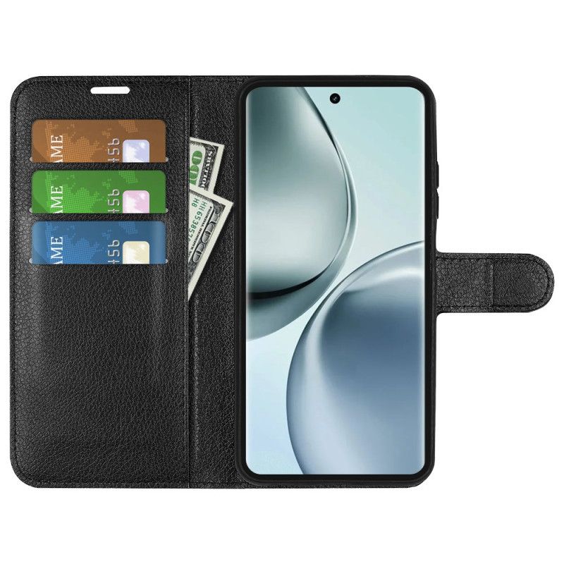 Kožený Kryt Realme 14 Pro 5g Klasická Umělá Kůže Liči