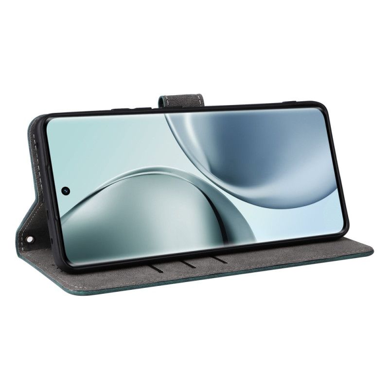 Kožený Kryt Realme 14 Pro 5g Semišový Efekt Rfid Ochrana S Páskem