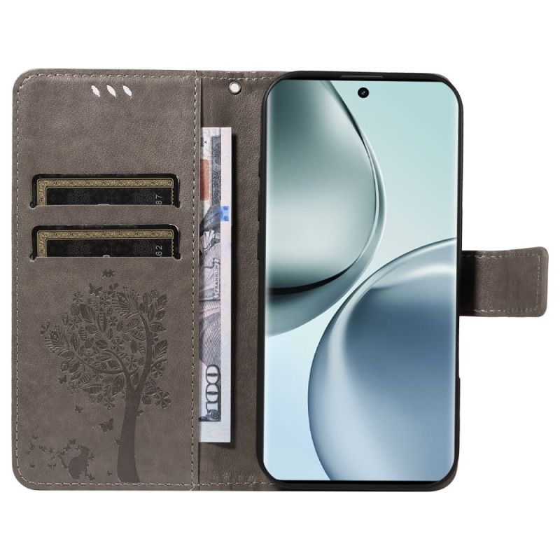 Kožený Kryt Realme 14 Pro 5g Strom A Kočka