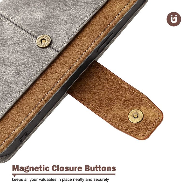 Kožený Kryt Realme 14 Pro Plus 5g Vintage Design S Rfid Blokováním