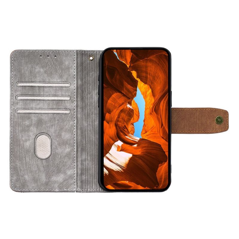 Kožený Kryt Realme 14 Pro Plus 5g Vintage Design S Rfid Blokováním