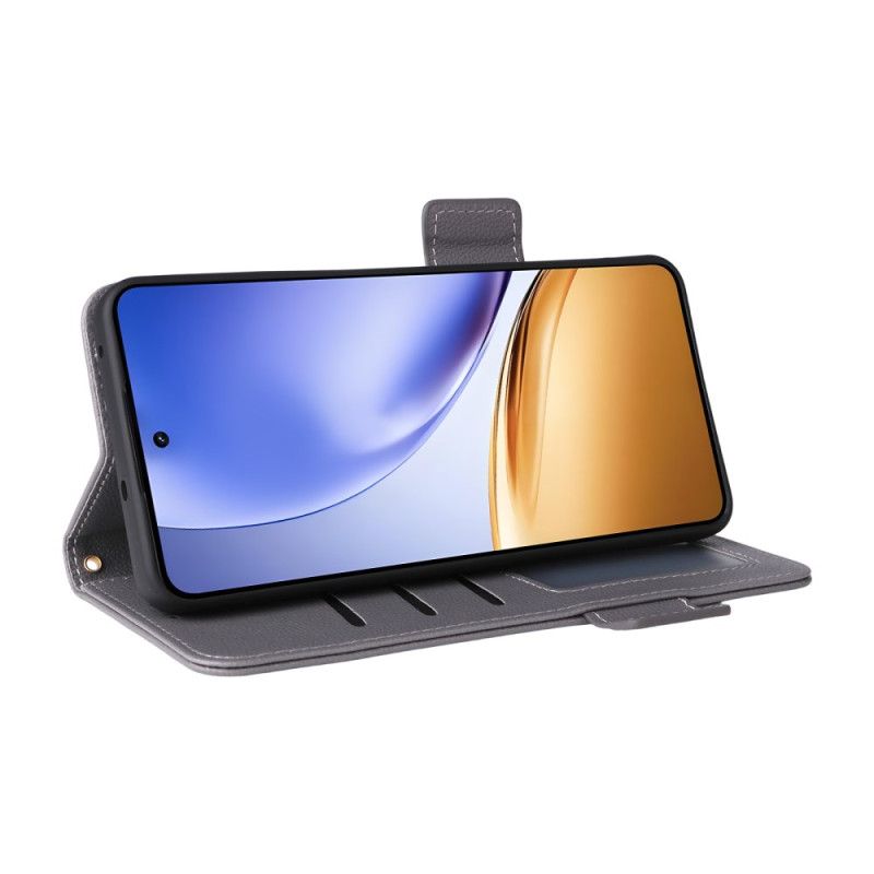 Kožený Kryt Realme 14t 5g Textura Liči S Popruhem