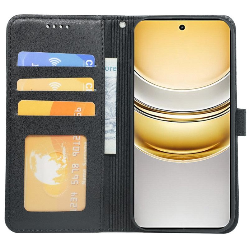 Kožený Kryt Realme 14x 5g Lemování A Popruh