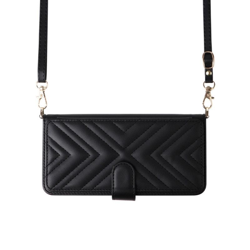 Kožený Kryt Realme 14x 5g Prémiový Design S Popruhem A Ramenním Popruhem