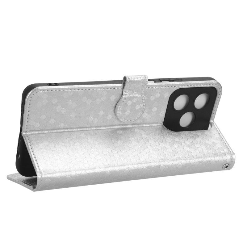 Kožený Kryt Realme C53 Třpytivé Tečky Se Šňůrkou