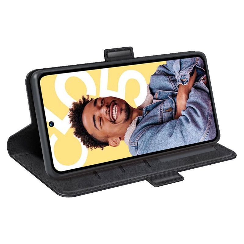 Kožený Kryt Realme C55 Dvojitá Spona