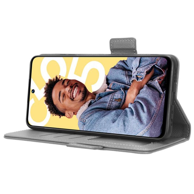 Kožený Kryt Realme C55 Peněženka S Úzkým Páskem