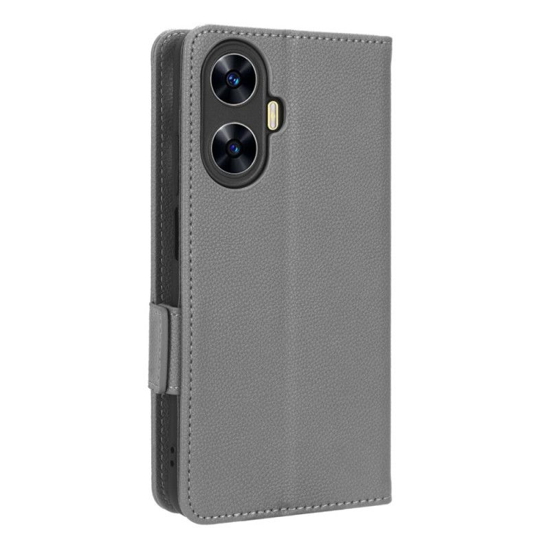 Kožený Kryt Realme C55 Peněženka S Úzkým Páskem