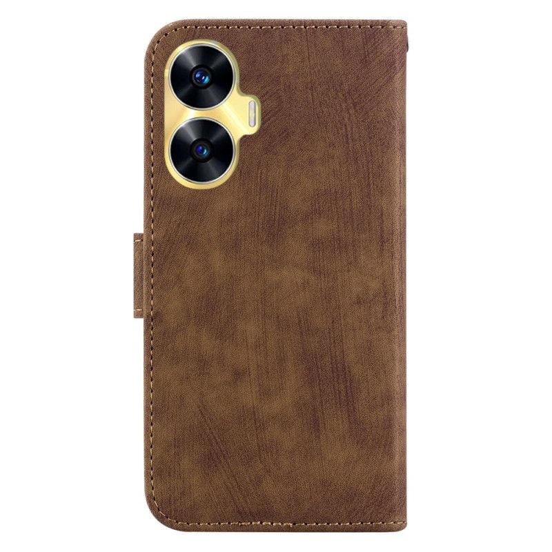 Kožený Kryt Realme C55 Roztomilý Tygr