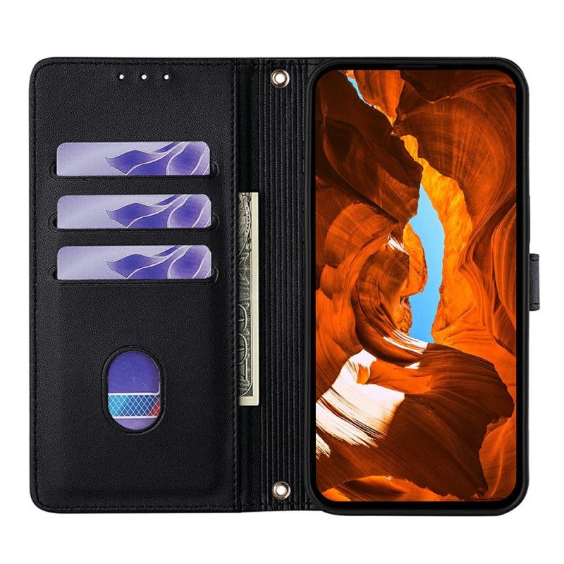 Kožený Kryt Realme C71 Peněženka Přes Rameno