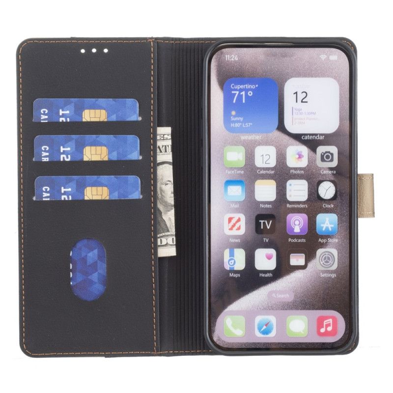 Kožený Kryt Realme C75 Dvoubarevná Barva Binfen