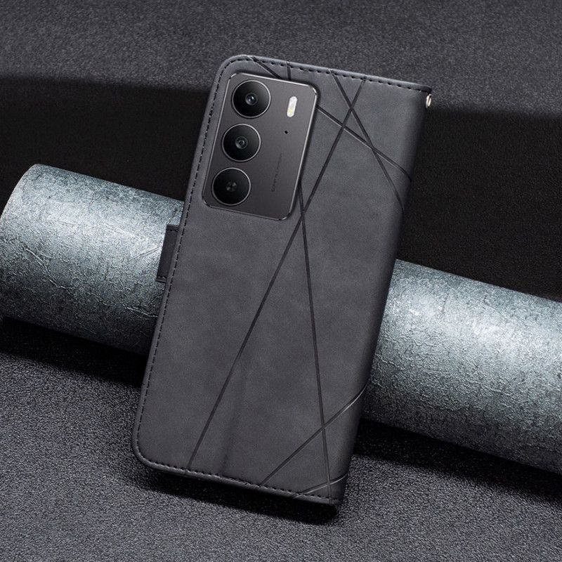 Kožený Kryt Realme C75 Geometrický Vzor Barva Binfen