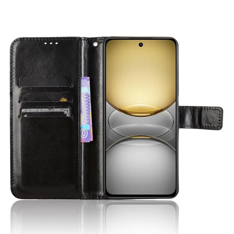 Kožený Kryt Realme C75 Okázalá Umělá Kůže