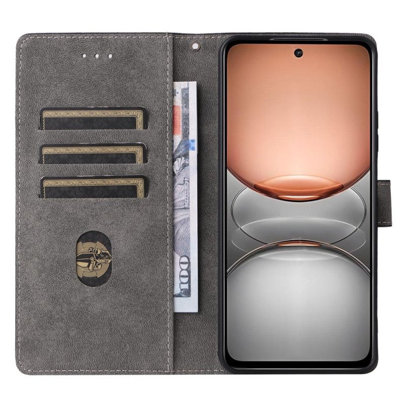 Kožený Kryt Realme C75 Rfid Ochrana Semišový Efekt