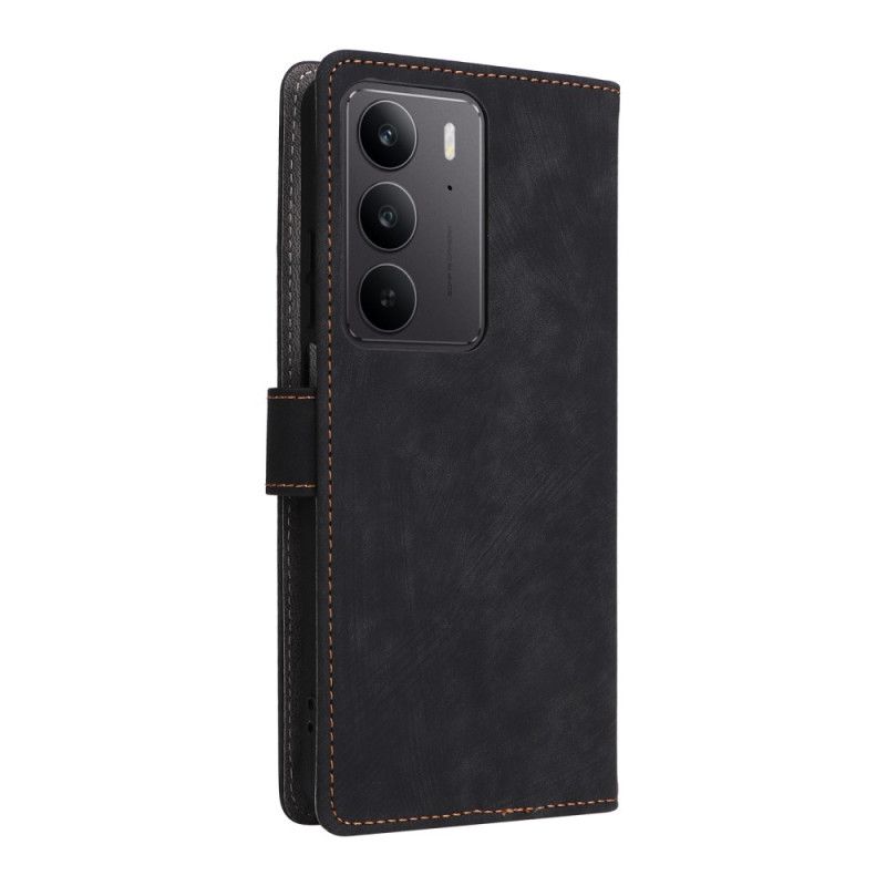 Kožený Kryt Realme C75 Rfid Ochrana Semišový Efekt