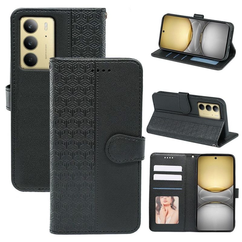 Kožený Kryt Realme C75 Vlys S Popruhem