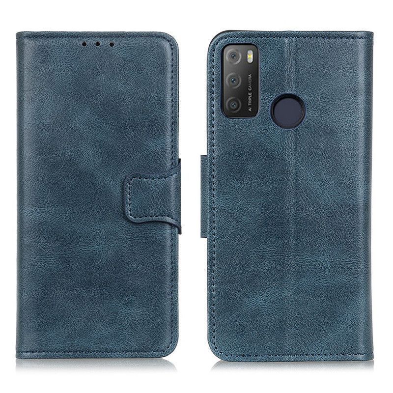 Kryt Alcatel 1s (2021) / 3l (2021) Kožený Efekt Oboustranná Spona