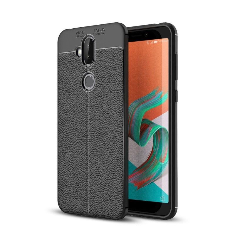 Kryt Asus Zenfone 5 Lite Litchi S Dvojitým Koženým Efektem