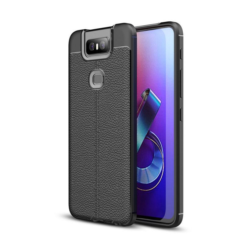 Kryt Asus Zenfone 6 Litchi S Dvojitým Koženým Efektem