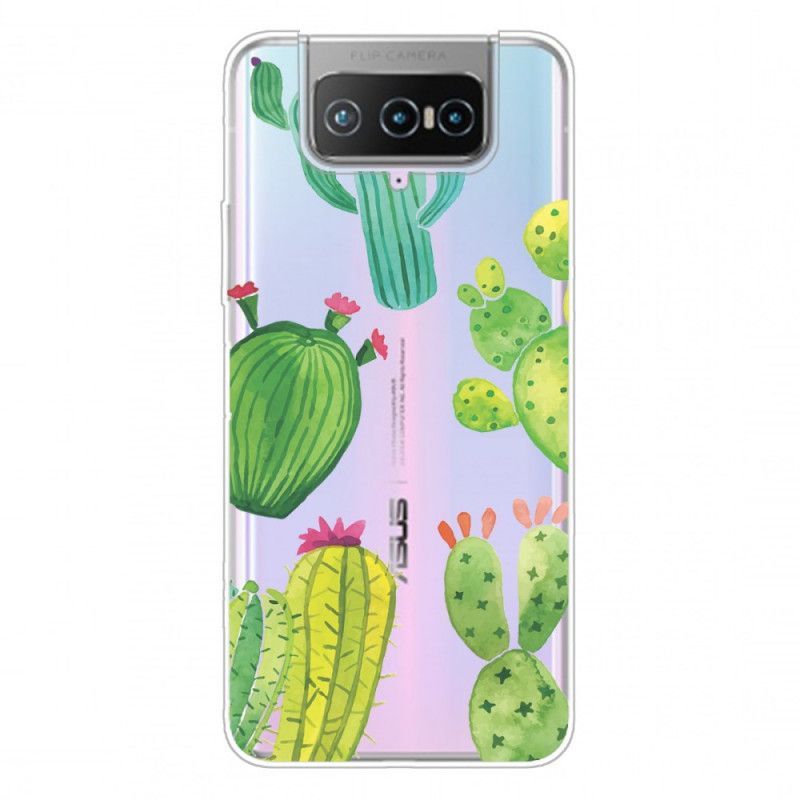 Kryt Asus Zenfone 7 / 7 Pro Akvarelové Kaktusy