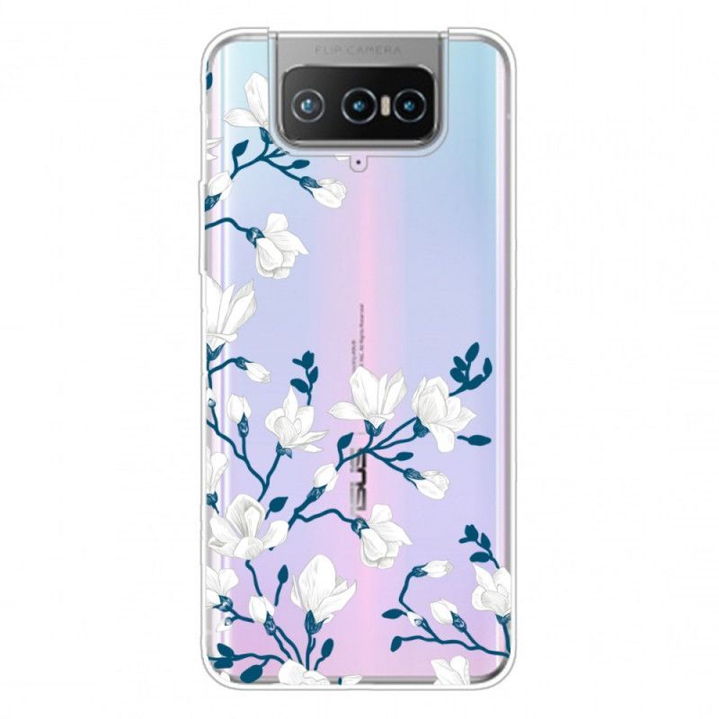 Kryt Asus Zenfone 7 / 7 Pro Bílé Květy