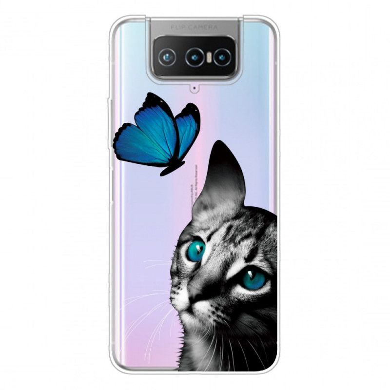 Kryt Asus Zenfone 7 / 7 Pro Kočka A Motýl