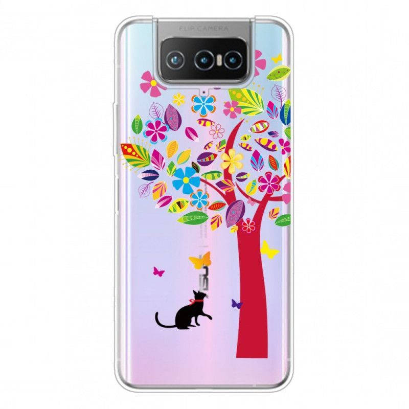 Kryt Asus Zenfone 7 / 7 Pro Kočka Pod Stromečkem