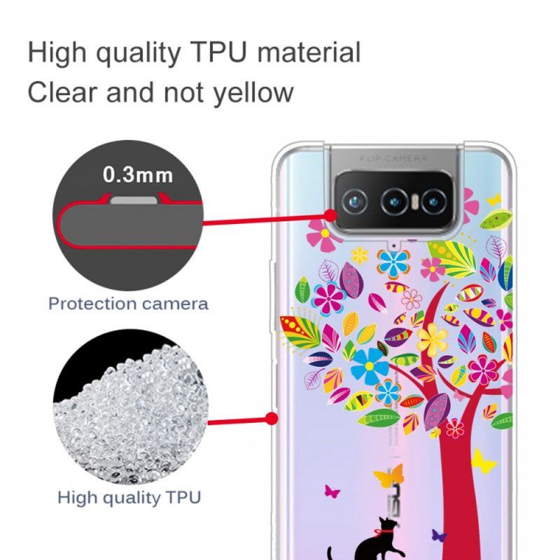 Kryt Asus Zenfone 7 / 7 Pro Kočka Pod Stromečkem