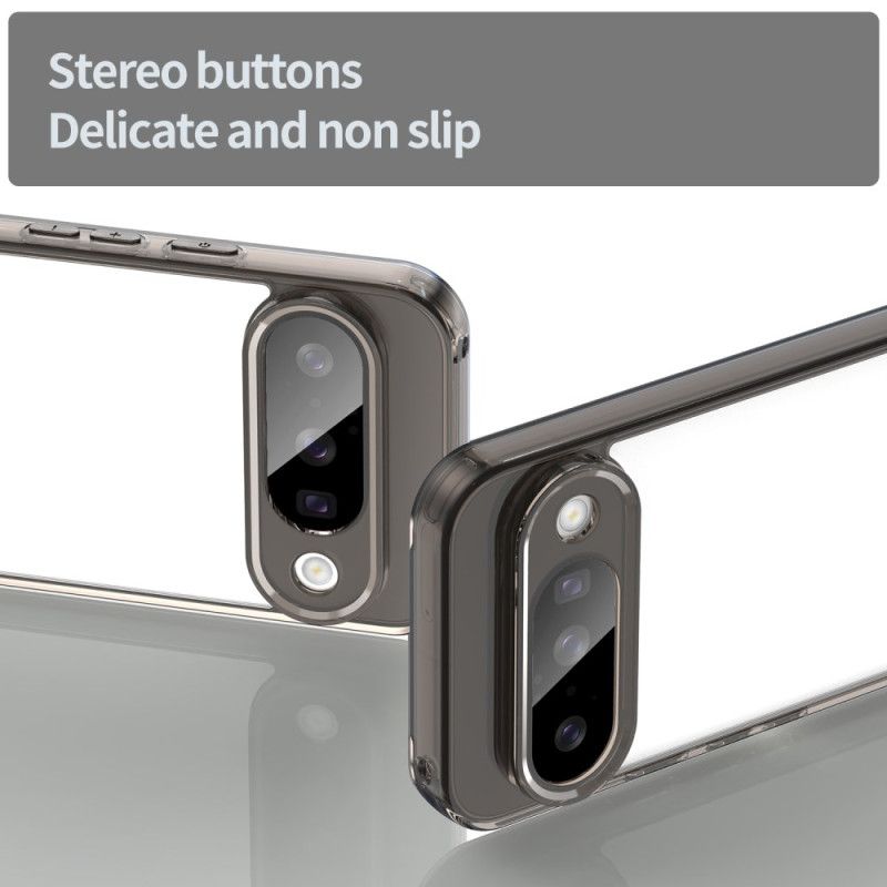 Kryt Google Pixel 10 / 10 Pro Kryty Na Mobil Průhledné S Kovovým Okrajem