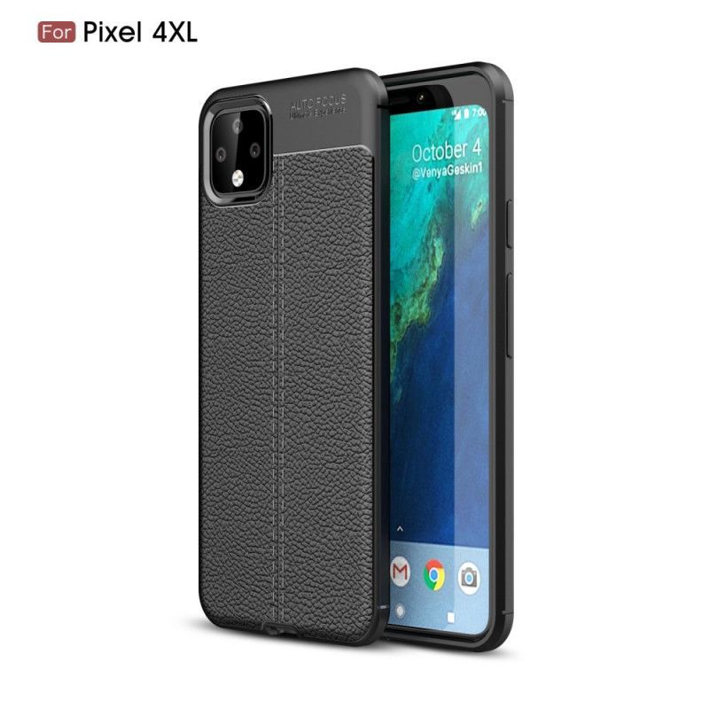 Kryt Google Pixel 4 Xl Litchi S Dvojitým Koženým Efektem