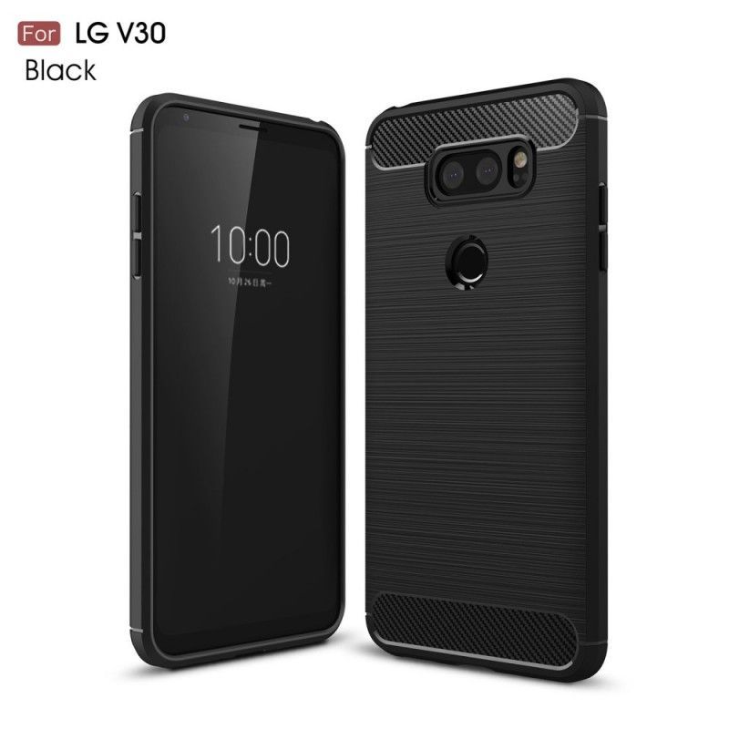 Kryt Lg V30 Kartáčované Uhlíkové Vlákno