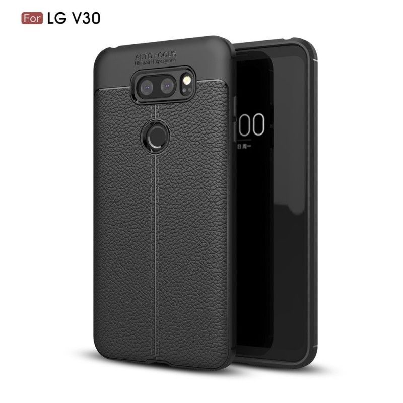 Kryt Lg V30 Litchi S Dvojitým Koženým Efektem