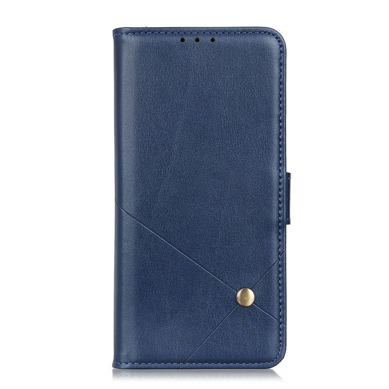 Custodia A Portafoglio Con Supporto Per Motorola MOTO E40/E30/E20: Cover In Pelle PU Floreale Con Fessure Carte E Laccetto, Protezione Antiurto (Blu)