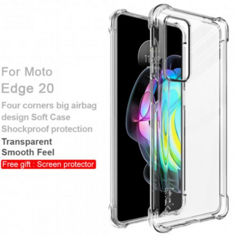 Kryt Motorola Edge 20 Transparentní S Filmem Imak Screen