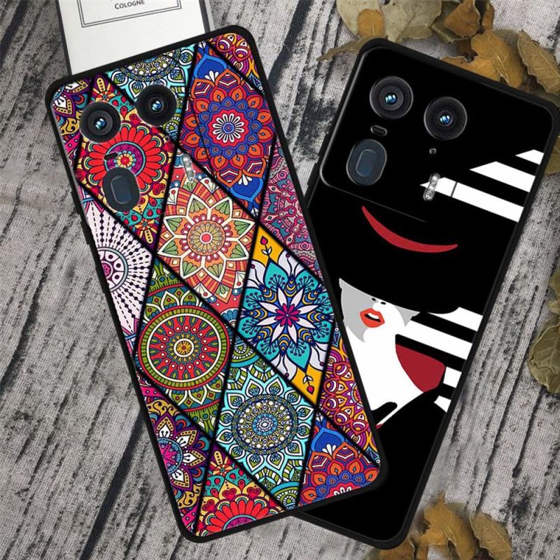 Kryt Motorola Edge 50 Ultra Modré Květy