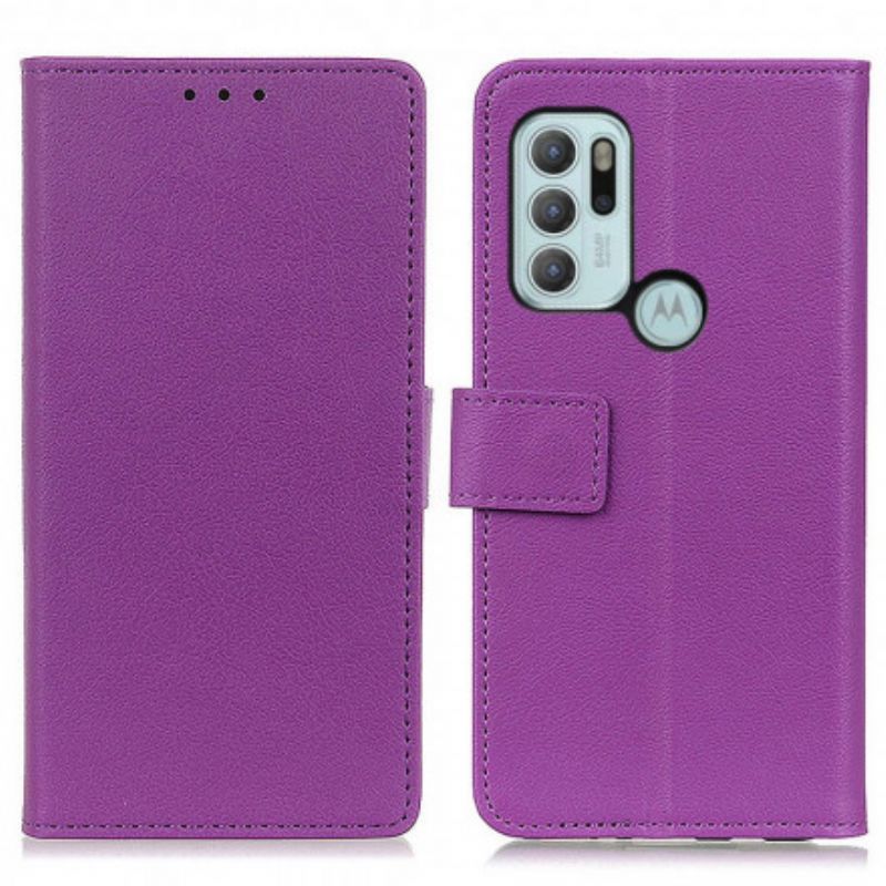Kryt Motorola G60s S Klasickým Koženým Efektem