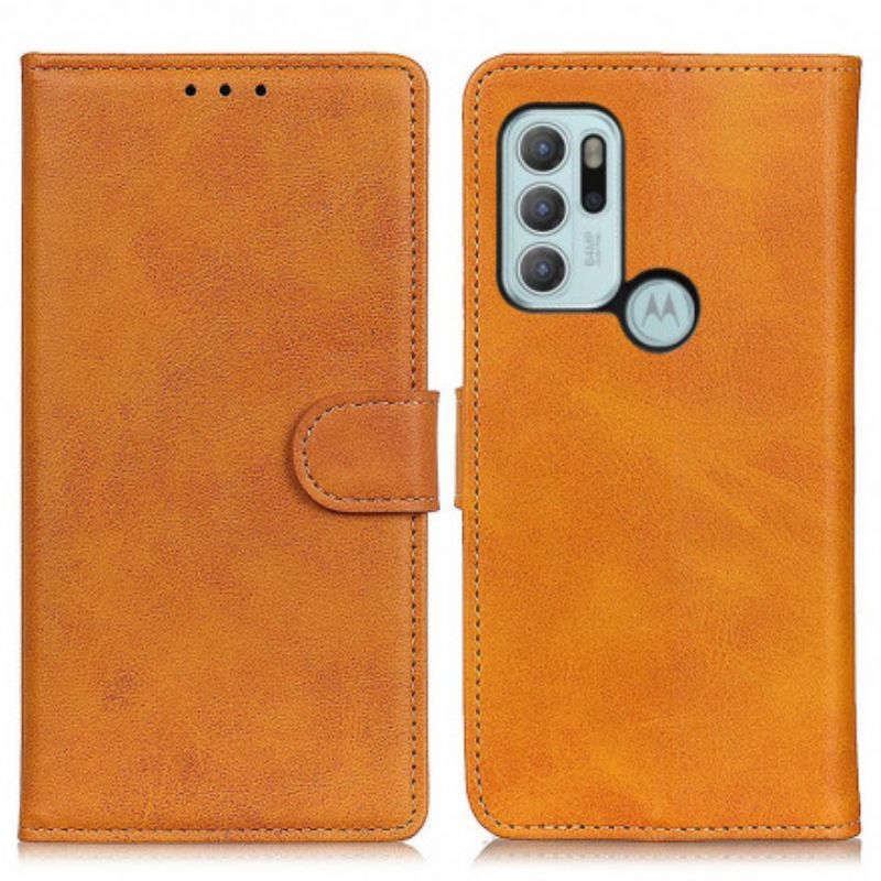 Kryt Motorola G60s S Matnou Kůží