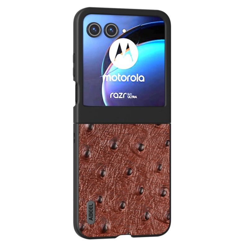 Kryt Motorola Razr 50 Abeel Pštrosí Textura Kůže