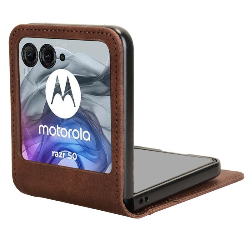 Kryt Motorola Razr 50 Držák Karet Z Umělé Kůže