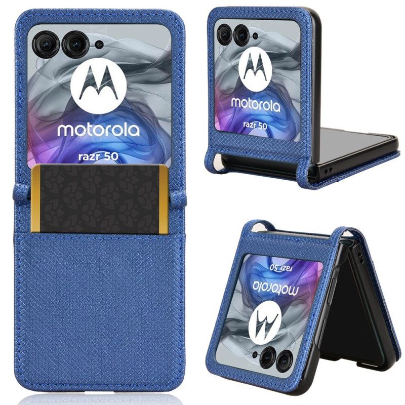 Kryt Motorola Razr 50 Kryty Na Mobil Držák Karet S Bi-texturou